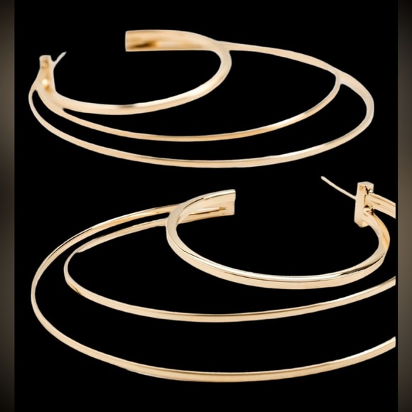 JENNIFER ZEUNER Authentic Cara Earrings in High-Shine Polish Gold Vermeil NWT